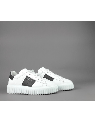 Hogan --- H-Stripe Uomo H645 Pelle Nappa Bianco Prezzo 430,00