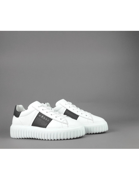 Hogan --- H-Stripe Uomo H645 Pelle Nappa Bianco Prezzo 430,00