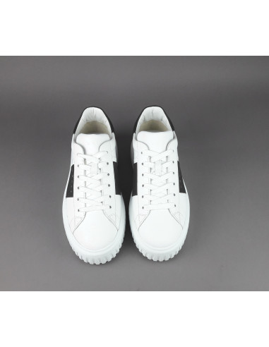 Hogan --- H-Stripe Uomo H645 Pelle Nappa Bianco Prezzo 430,00