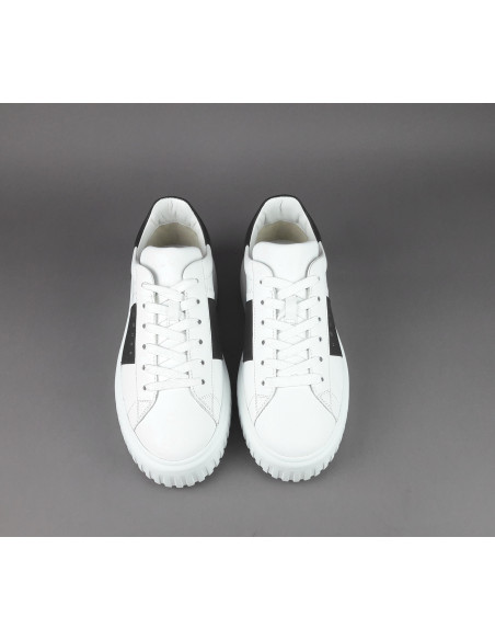 Hogan --- H-Stripe Uomo H645 Pelle Nappa Bianco Prezzo 430,00