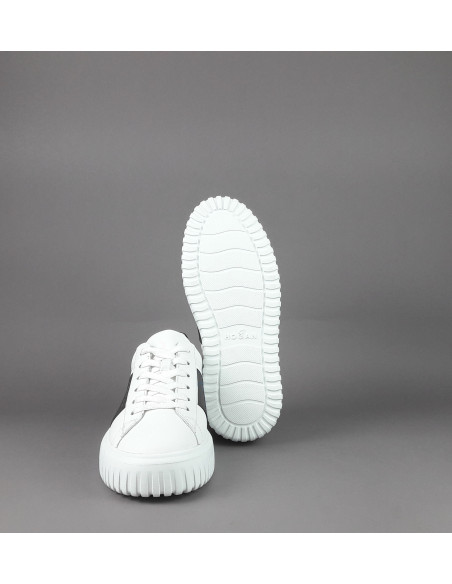 Hogan --- H-Stripe Uomo H645 Pelle Nappa Bianco Prezzo 430,00