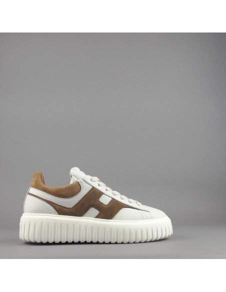 Hogan --- H Stripe Uomo H645 Pelle Martellata Bianco Opaco Prezzo 430,00