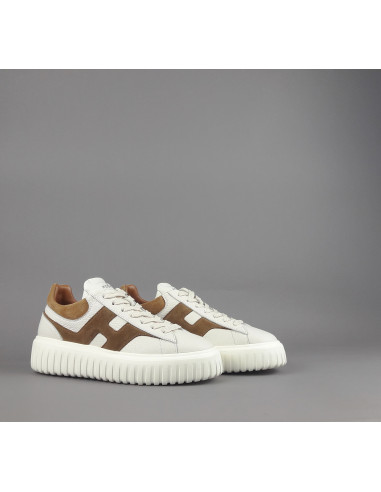 Hogan --- H Stripe Uomo H645 Pelle Martellata Bianco Opaco Prezzo 430,00