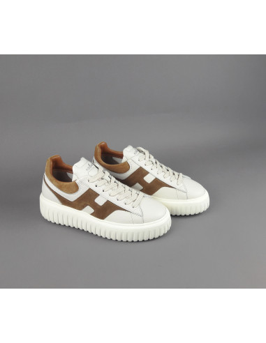 Hogan --- Stripes Uomo Pelle Martellata Bianco Opaco Prezzo 430,00