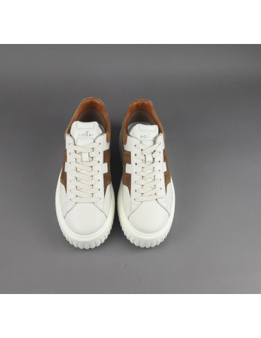 Hogan --- Stripes Uomo Pelle Martellata Bianco Opaco Prezzo 430,00