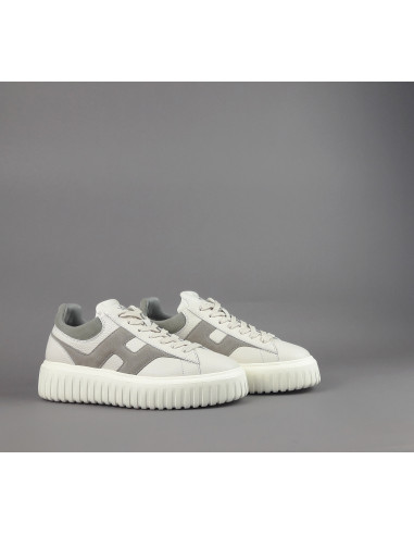 Hogan --- H Stripe Uomo H645 Pelle Martellata Bianco Opaco Prezzo 430,00