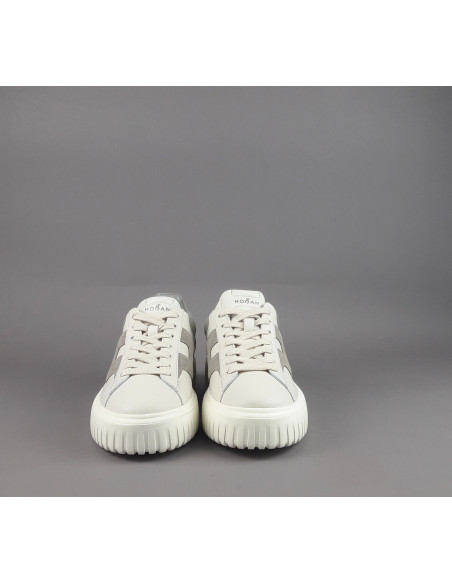 Hogan --- H Stripe Uomo H645 Pelle Martellata Bianco Opaco Prezzo 430,00