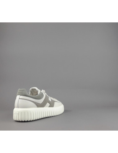 Hogan --- H Stripe Uomo H645 Pelle Martellata Bianco Opaco Prezzo 430,00