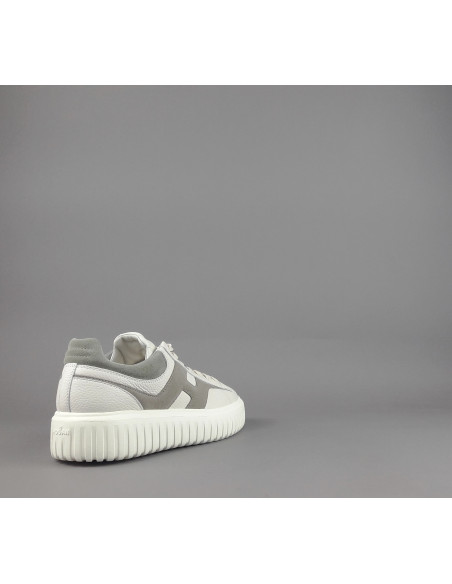 Hogan --- H Stripe Uomo H645 Pelle Martellata Bianco Opaco Prezzo 430,00