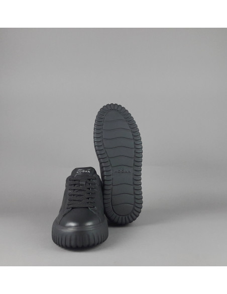 Hogan --- H Stripe Uomo H645 Pelle Nappa Nero Prezzo 430,00