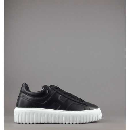 Hogan --- H Stripe Uomo H645 Pelle Nappa Nero Prezzo 430,00