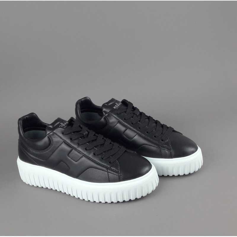 Hogan --- H Stripe Uomo H645 Pelle Nappa Nero Prezzo 430,00