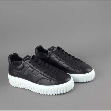 Hogan --- H Stripe Uomo H645 Pelle Nappa Nero Prezzo 430,00