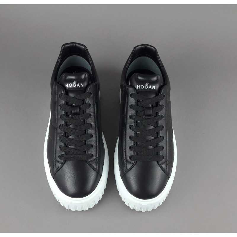 Hogan --- H Stripe Uomo H645 Pelle Nappa Nero Prezzo 430,00