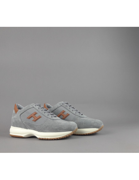 Hogan --- Interactive New Uomo Camoscio Tela Grigio Prezzo 430,00