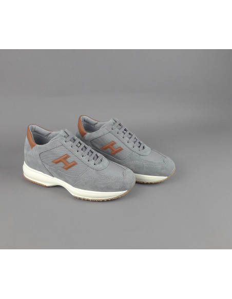 Hogan --- Interactive New Uomo Camoscio Tela Grigio Prezzo 430,00