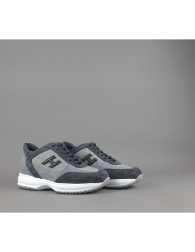 Hogan --- Interactive New Uomo Camoscio Tela Blu Scuro Prezzo 430,00