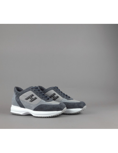 Hogan --- Interactive New Uomo Camoscio Tela Blu Scuro Prezzo 430,00