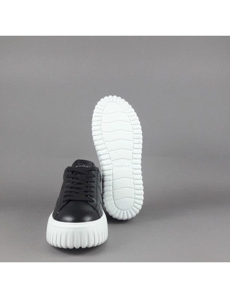 Hogan --- H-Stripes Donna H645 Pelle Nappa Nero Prezzo 430,00