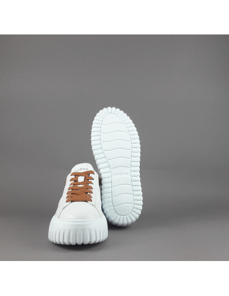 Hogan --- H-Stripes Donna H645 Pelle Nappa Bianco Prezzo 430,00