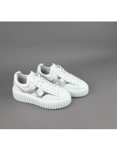 Hogan --- H-Stripes Donna H645 Pelle Nappa Bianco Prezzo 430,00