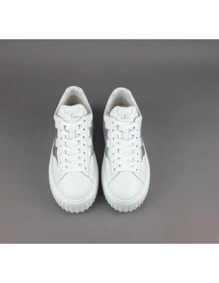 Hogan --- H-Stripes Donna H645 Pelle Nappa Bianco Prezzo 430,00