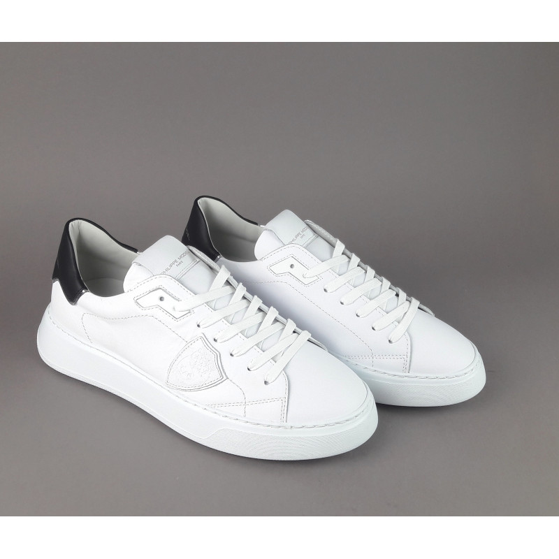 Philippe Model --- Temple Uomo Pelle Bianco Spoiler Nero Prezzo 320,00