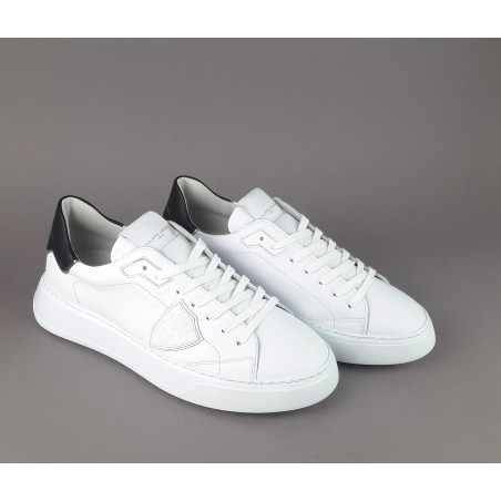 Philippe Model --- Temple Uomo Pelle Bianco Spoiler Nero Prezzo 320,00