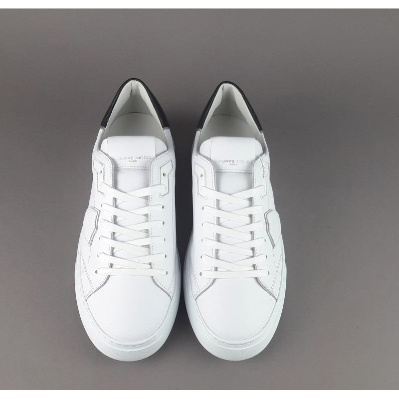Philippe Model --- Temple Uomo Pelle Bianco Spoiler Nero Prezzo 320,00