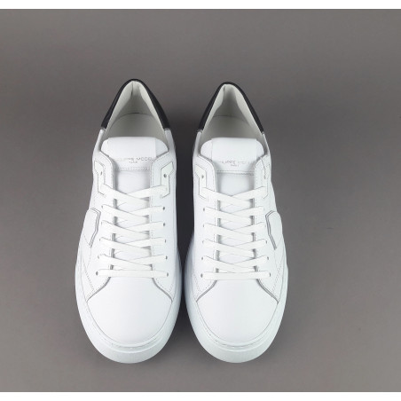 Philippe Model --- Temple Uomo Pelle Bianco Spoiler Nero Prezzo 320,00