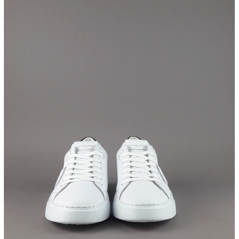 Philippe Model --- Temple Uomo Pelle Bianco Spoiler Nero Prezzo 320,00