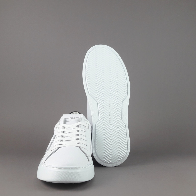 Philippe Model --- Temple Uomo Pelle Bianco Spoiler Nero Prezzo 320,00