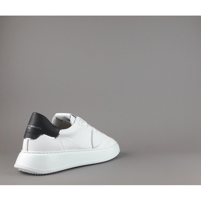 Philippe Model --- Temple Uomo Pelle Bianco Spoiler Nero Prezzo 320,00