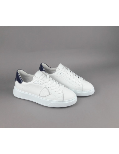 Philippe Model --- Temple Uomo Pelle Bianco Spoiler Blu Scuro Prezzo 340,00