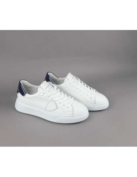 Philippe Model --- Temple Uomo Pelle Bianco Spoiler Blu Scuro Prezzo 340,00