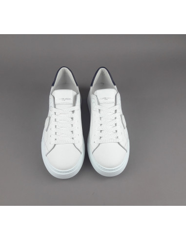 Philippe Model --- Temple Uomo Pelle Bianco Spoiler Blu Scuro Prezzo 340,00