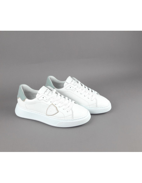 Philippe Model --- Temple Uomo Pelle Bianco Spoiler Azzurro Prezzo 340,00