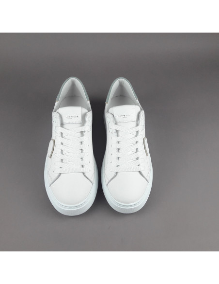 Philippe Model --- Temple Uomo Pelle Bianco Spoiler Azzurro Prezzo 340,00