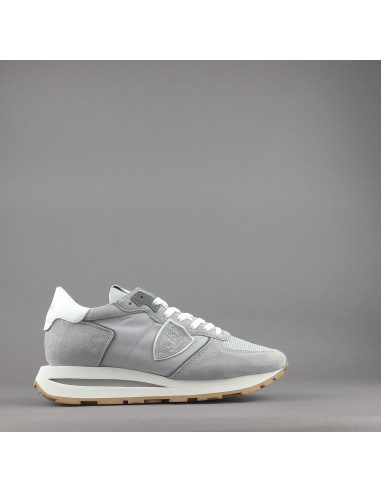 Philippe Model --- Tropez Uomo Camoscio Tela Grigio Chiaro Prezzo 295,00