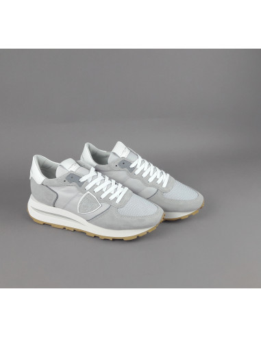 Philippe Model --- Tropez Uomo Camoscio Tela Grigio Chiaro Prezzo 295,00