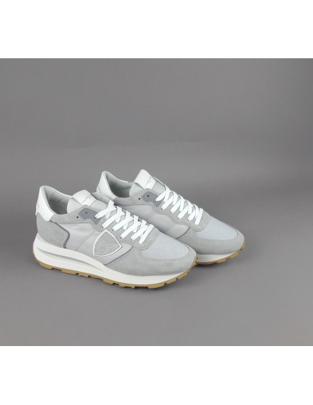 Philippe Model --- Tropez Uomo Camoscio Tela Grigio Chiaro Prezzo 295,00