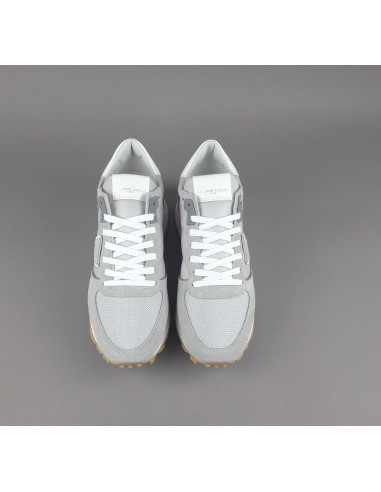 Philippe Model --- Tropez Uomo Camoscio Tela Grigio Chiaro Prezzo 295,00