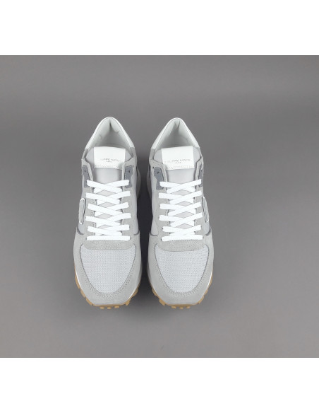 Philippe Model --- Tropez Uomo Camoscio Tela Grigio Chiaro Prezzo 295,00