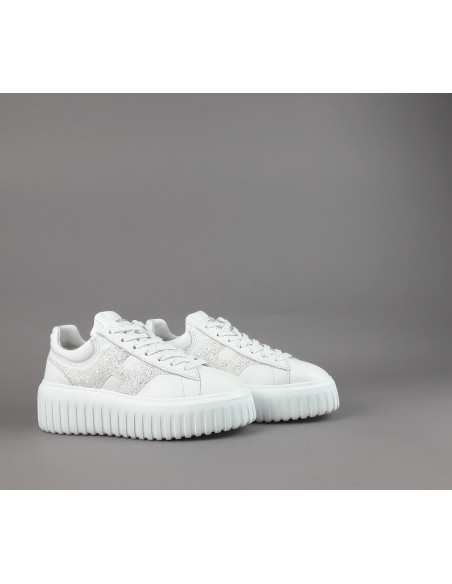 Hogan --- H-Stripes Donna H645 Pelle Nappa Bianco Prezzo 430,00