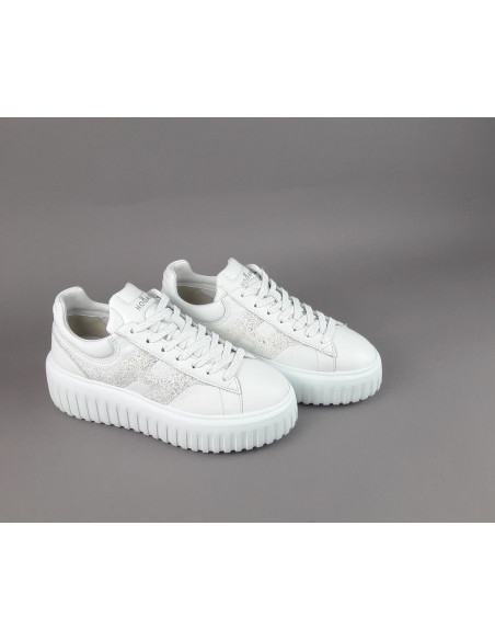 Hogan --- H-Stripes Donna H645 Pelle Nappa Bianco Prezzo 430,00