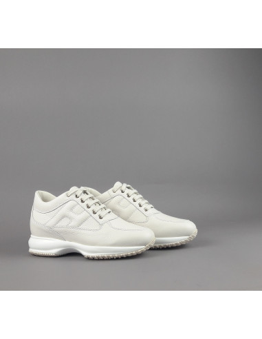 Hogan --- Interactive Donna Pelle Martellata Avorio Prezzo 430,00