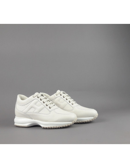 Hogan --- Interactive Donna Pelle Martellata Avorio Prezzo 430,00