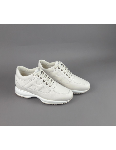 Hogan --- Interactive Donna Pelle Martellata Avorio Prezzo 430,00