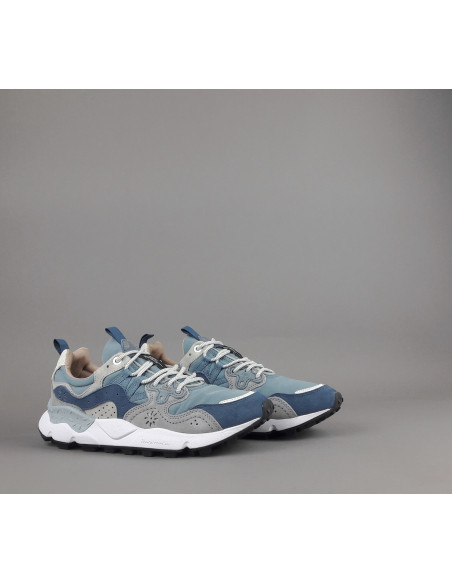 Flower Mountain --- Yamano 3 Uomo Camoscio Tela Blu Prezzo 209,00