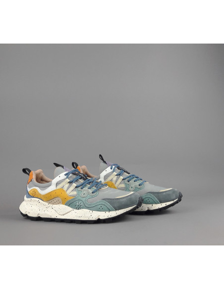 Flower Mountain --- Yamano 3 Uomo Camoscio Tela Grigio Ocra Prezzo 209,00